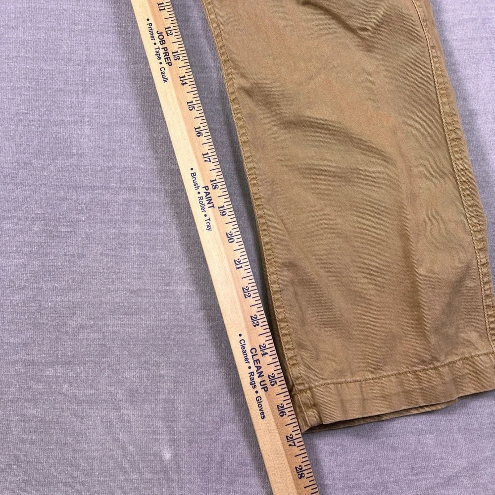 Cremieux Chino Straight Mid Rise Khaki Pants Mens 36x29 Brown Cotton